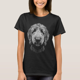 T-shirt Empreinte digitale de chien - Labradoodé Papa Mama