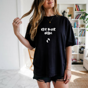 T-shirt Empreinte digitale de grossesse humoristique noir