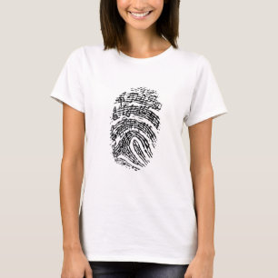T-shirt Empreinte digitale de musique