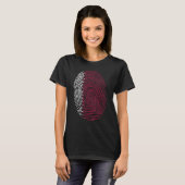 T-shirt Empreinte digitale Drapeau du Qatar (Devant entier)