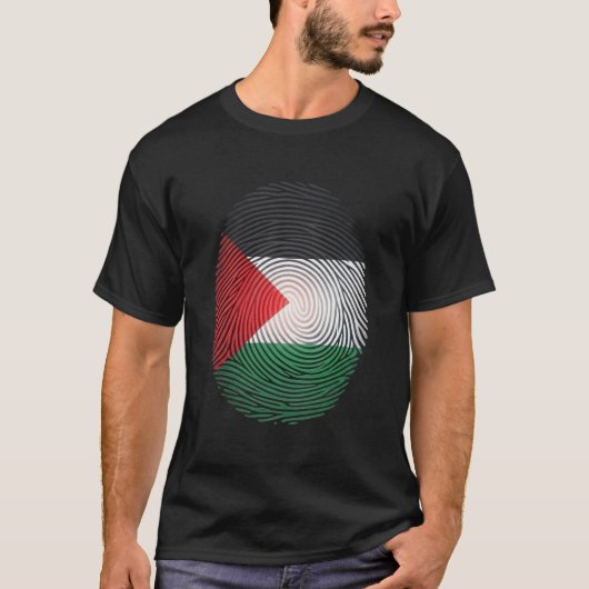 T-Shirt Empreinte Digitale Drapeau Palestine (Devant)