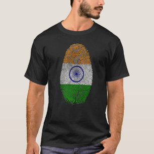 T-shirt Empreinte digitale du drapeau de l'Inde C'est dans