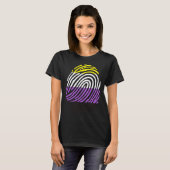 T-shirt Empreinte digitale non binaire (Devant entier)