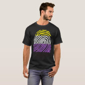 T-shirt Empreinte digitale non binaire (Devant entier)