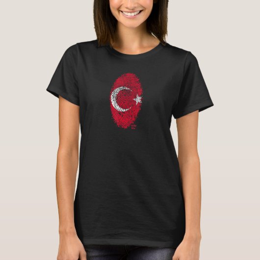 T-shirt Empreinte Drapeau Turque (Devant)