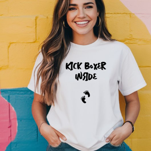 T-shirt Empreinte humoristique de grossesse noir