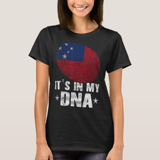 T-shirt Empreinte Samoa Drapeau C'est dans mon Adn (Devant)