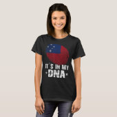 T-shirt Empreinte Samoa Drapeau C'est dans mon Adn (Devant entier)