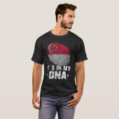 T-shirt Empreinte Singapour Drapeau dans mon ADN (Devant entier)