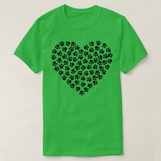 T-shirt Empreintes animales en forme d'amour (Design devant)