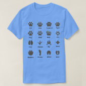 T-shirt Empreintes animales Traces d'identification Guide  (Design devant)