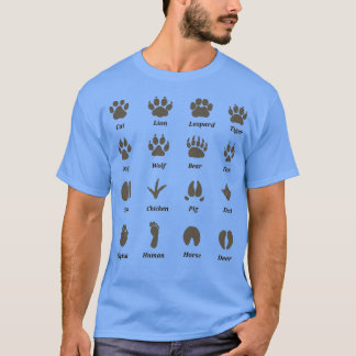 T-shirt Empreintes animales Traces d'identification Guide 