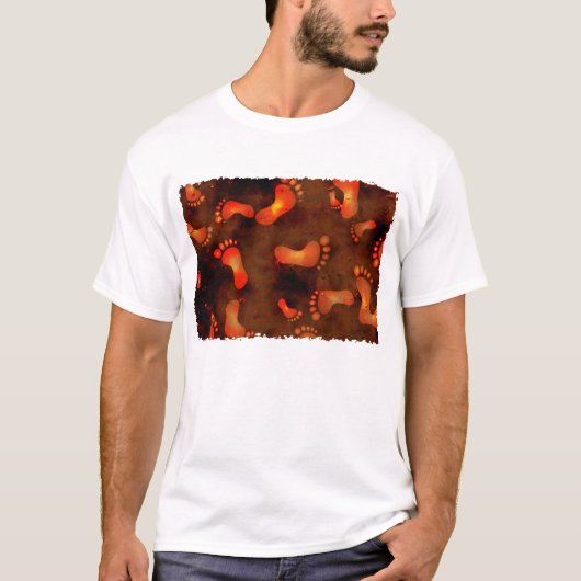T-shirt Empreintes de pas grunges (Devant)