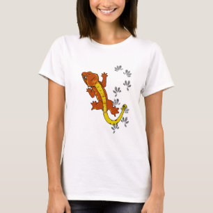 T-shirt Empreintes de pas oranges de crestie (chemise)