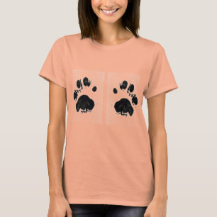 T-shirt Empreintes de pattes blancs de tigre