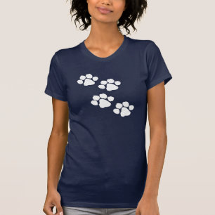 T-shirt Empreintes de pattes d'animal d'animaux familiers
