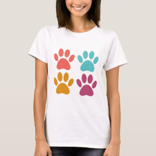 T-shirt Empreintes de pattes de chiens cool
