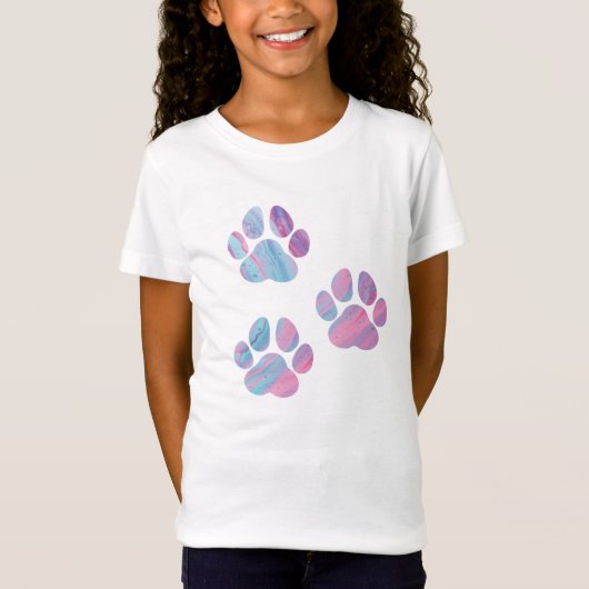 T-Shirt Empreintes de pattes de chiens - Fils de peinture (Devant)
