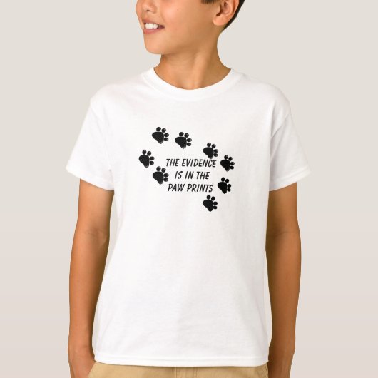 T-shirt Empreintes de pattes de chiens mignons qui disent (Devant)