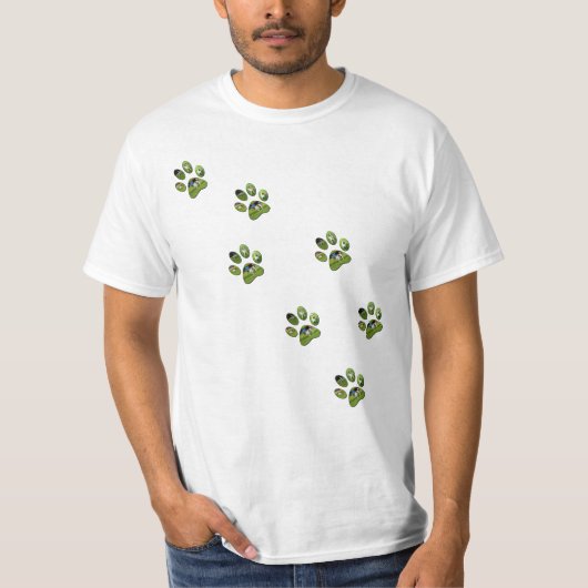T-shirt Empreintes de pattes de Fox Terrier, (Devant)