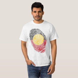T-shirt empreintes digitales de l'Australie aborigène