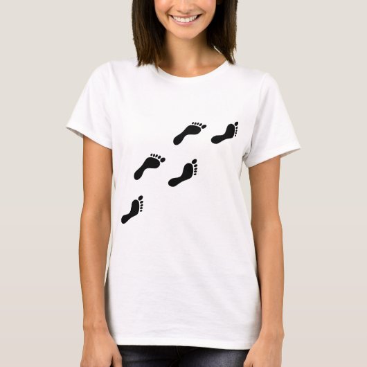 T-shirt empreintes noires (Devant)