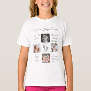 T-shirt Empreintes photos Soeur fière de la naissance