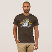 T-shirt Emprisonné dans la conception ambre d'art de (Devant entier)