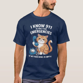T-shirt Empty Food Bowl Emergency Cat family