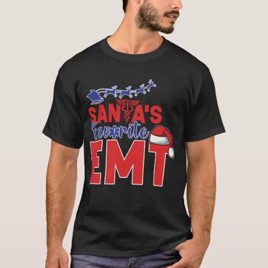 T-shirt EMS Urgence Père Noël Favorite EMT Noël (Devant)