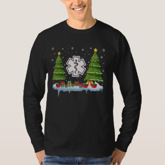 T-shirt EMS Xmas Arbre Lumière Hommes Femmes Noël laid