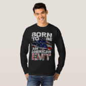 T-shirt EMT Distressed American USA Flag For EMTs (Devant entier)
