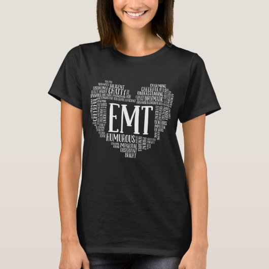 T-shirt EMT EMS Appréciation Technicien Médicale d'urgence (Devant)