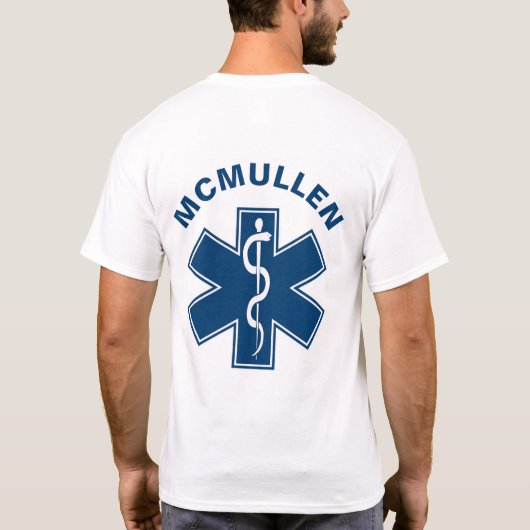 T-shirt EMT EMS Paramètre bleu (Dos)