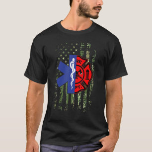 T-shirt Emt Firefighter Camouflage Ems Parame