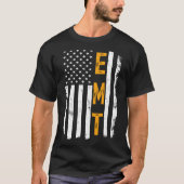 T-shirt EMT Job American Flag Emergency Médicale Technicie (Devant)