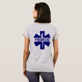 T-shirt EMT pour femmes Paramedic Star of Life Nom personn (Dos entier)
