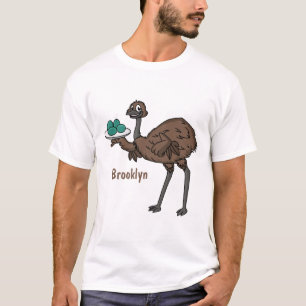 T-shirt Emu avec dessin animé d'oeufs