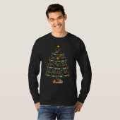 T-shirt Emu Bird Xmas Lights Emu Christmas Tree (Devant entier)