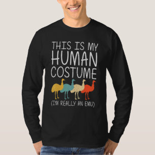 T-shirt Emu Halloween Costume humain Ostrich Bird Rhea Fac
