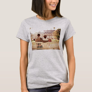 T-shirt en acier clair pour femme Love couple