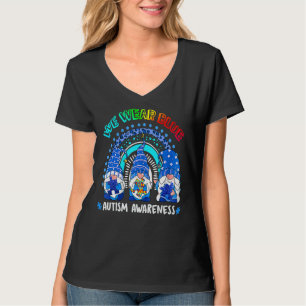 T-shirt En Avril nous bleu Gnome Rainbow Sensibilisation s