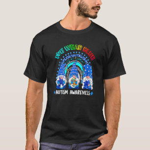 T-shirt En Avril Nous Gnome Bleu Arc-en-ciel Sensibilisati