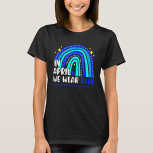 T-shirt En Avril, Nous Portons Bleu Cool Prévention De La
