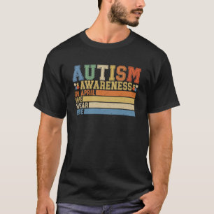 T-shirt En Avril Nous Portons Bleu Sensibilisation sur l'a