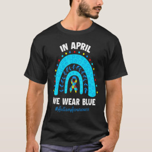 T-shirt En avril, nous portons l'amour bleu pour le spectr