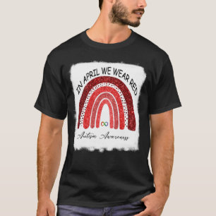 T-shirt En avril nous portons le ruban rouge de sensibilis