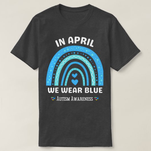 T-shirt En Avril Nous Portons Sensibilisation sur l'autism (Design devant)