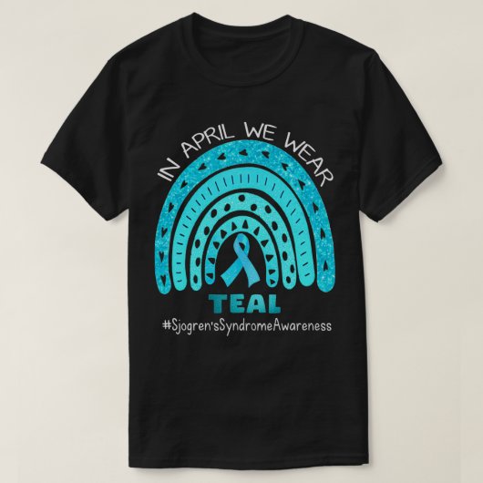T-shirt En avril Sjogren de la sensibilisation au syndrome (Design devant)