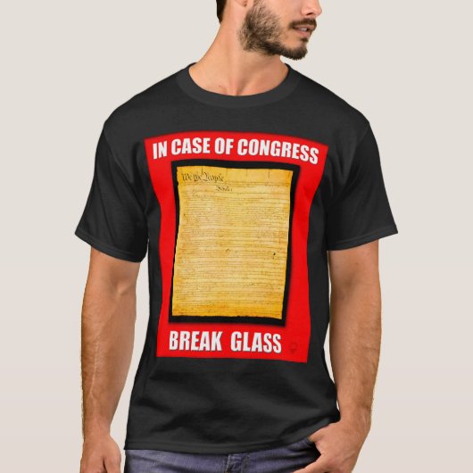 T-shirt En cas de verre de coupure du congrès (Devant)